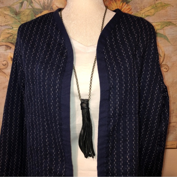 XL Old Navy Blue & White Boho Quilted Jacket - Picture 2 of 12